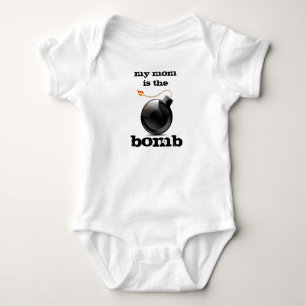 my mom is the bomb baby bodysuit