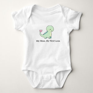 My Mom, My First Love Cute Dino bodysuit 