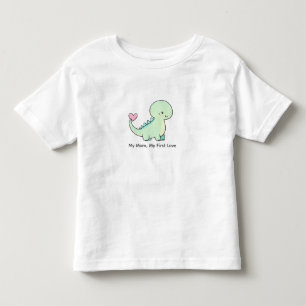 My Mom, My First Love Cute Dino Shirt for Kids