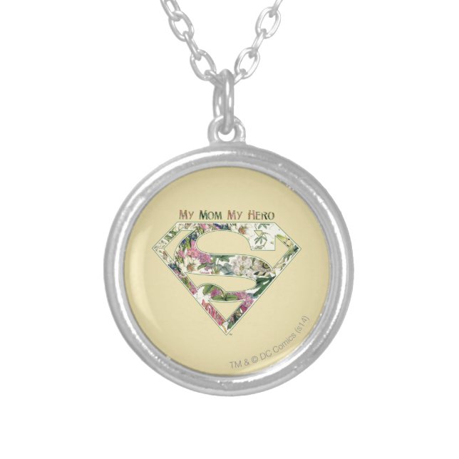 My Mom My Hero Silver Plated Necklace (Front)