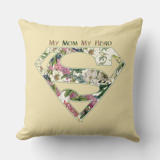 My Mom My Hero Throw Pillow (Front)