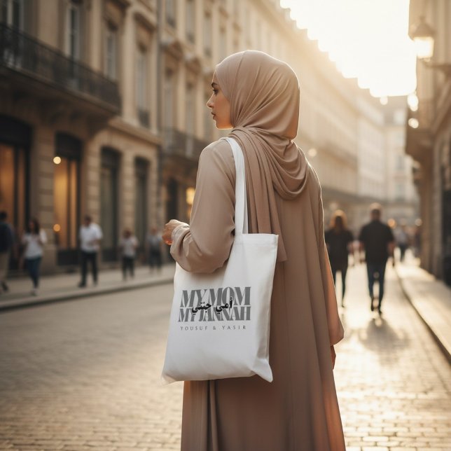 MY MOM MY JANNAH Personalized Gift for Muslim Mom Grocery Bag (Creator Uploaded)