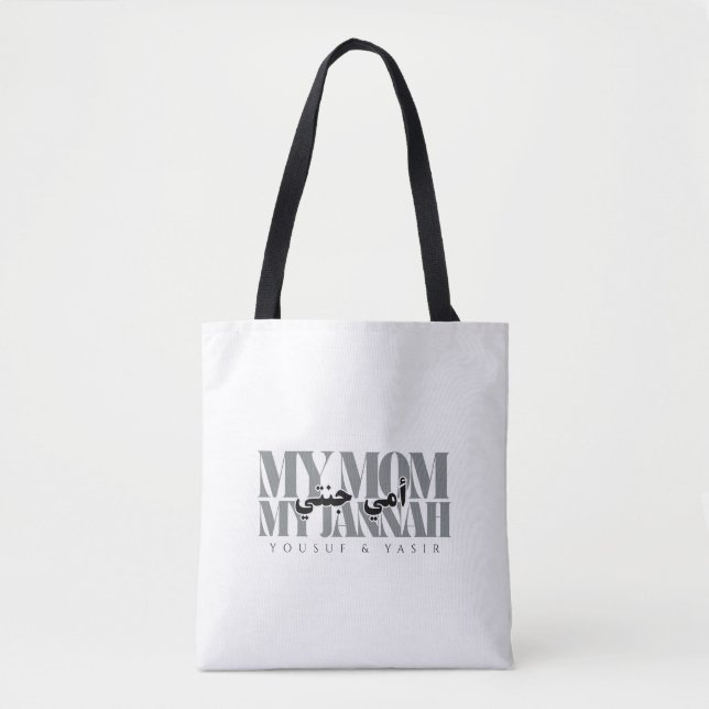 MY MOM MY JANNAH Personalized Gift for Muslim Mom Tote Bag (Front)