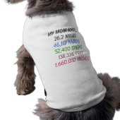 My Mom Ran 26.2 miles dog shirt (Back)