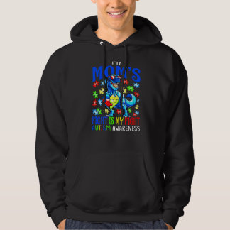 My Mom S Fight Is My Fight Autism Awareness Dinosa Hoodie