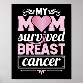 My Mom Survived Breast Cancer Awareness Poster