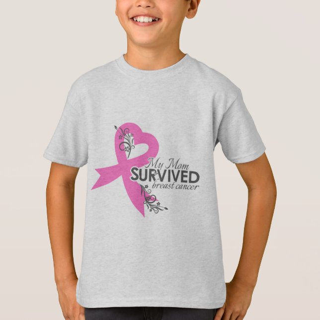 My Mom Survived Breast Cancer T-Shirt (Front)