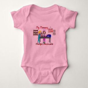 My Mommy Helps Animals--Veterinary Kids Gifts Baby Bodysuit