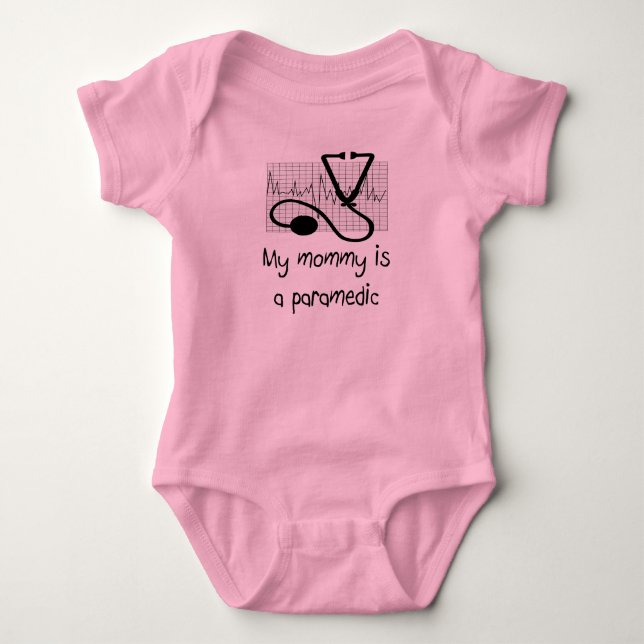 My Mommy is a Paramedic Baby T-Shirt Bodysuit (Front)