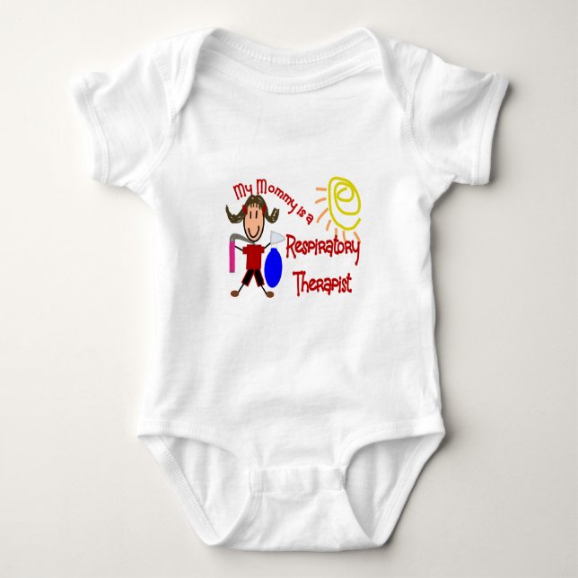 My mommy is a Respiratory Therapist---Adorable Baby Bodysuit (Front)