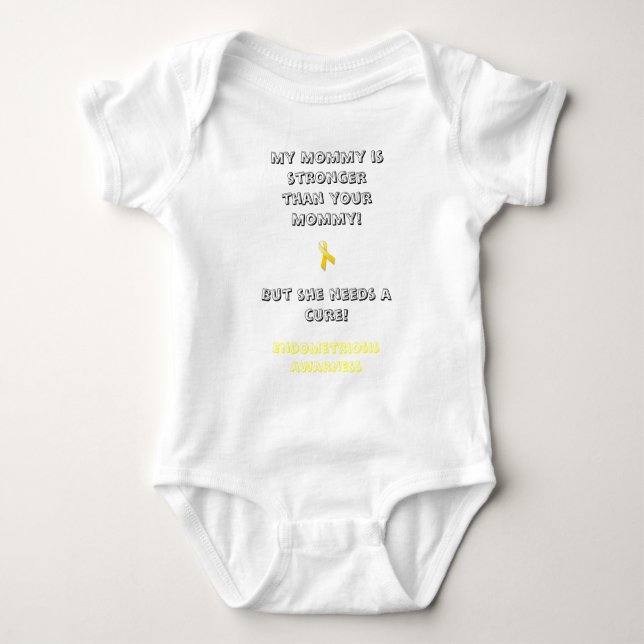 My Mommy is stronger than your Mommy Baby Bodysuit (Front)