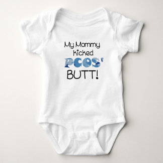 My Mommy Kicked PCOS' Butt! Baby Boy Baby Bodysuit