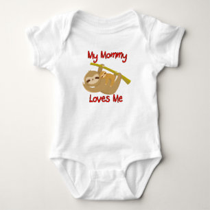 My Mommy Loves Me Sloth Baby Bodysuit