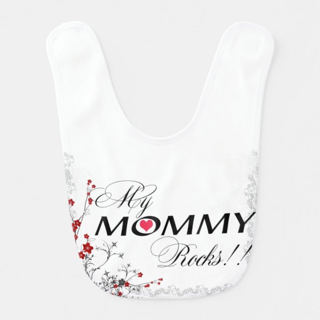 "My Mommy Rocks!" Baby Bib (Front)