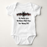 My Mommy Runs Marathons. What Does Your Mommy Do? Baby Bodysuit at Zazzle
