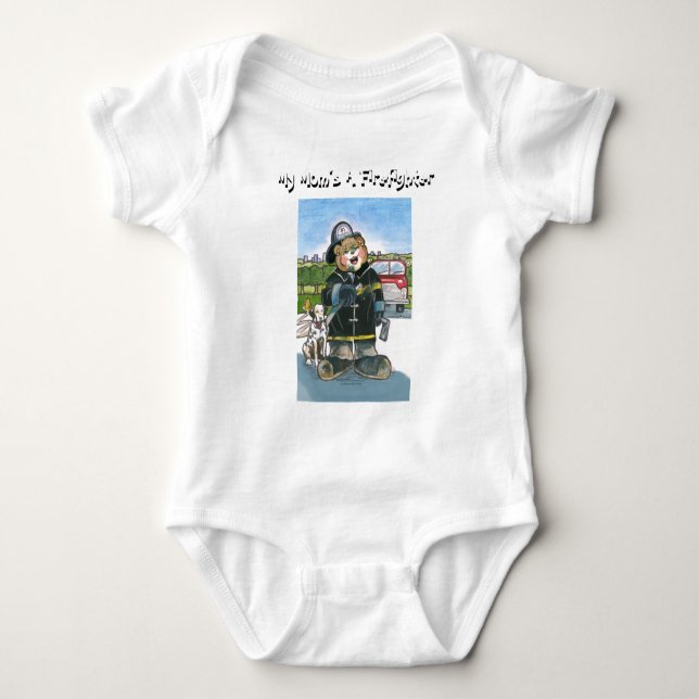 My Mom's A Firefighter - Baby Bodysuit (Front)