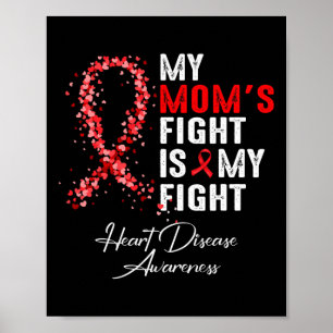 My Mom's Fight Is My Fight Heart Disease Awareness Poster