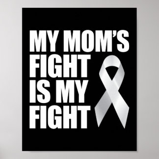 My Mom's Fight Is My Fight Lung Cancer Awareness Poster