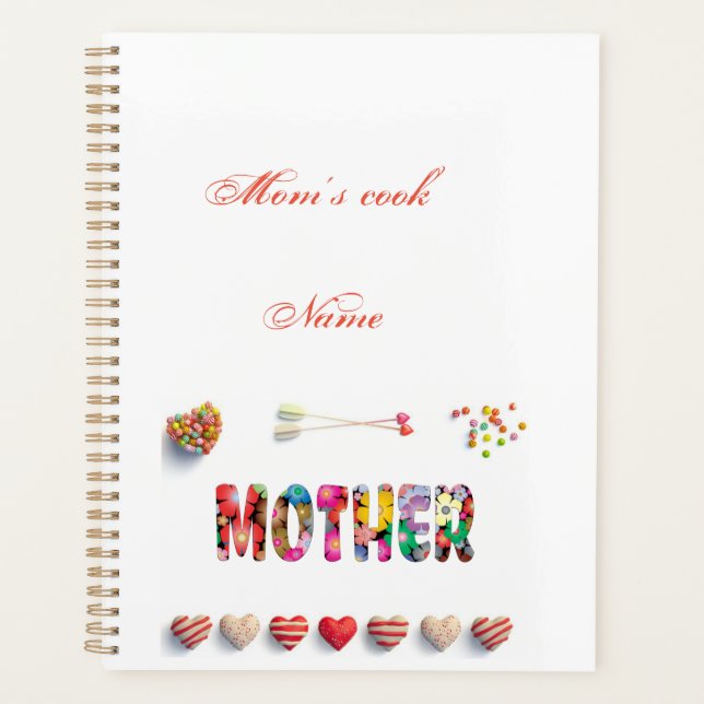 My mom's recipes  planner (Front)