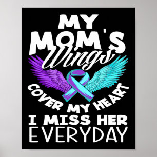My Mom's Wings Cover My Heart Suicide Awareness  Poster