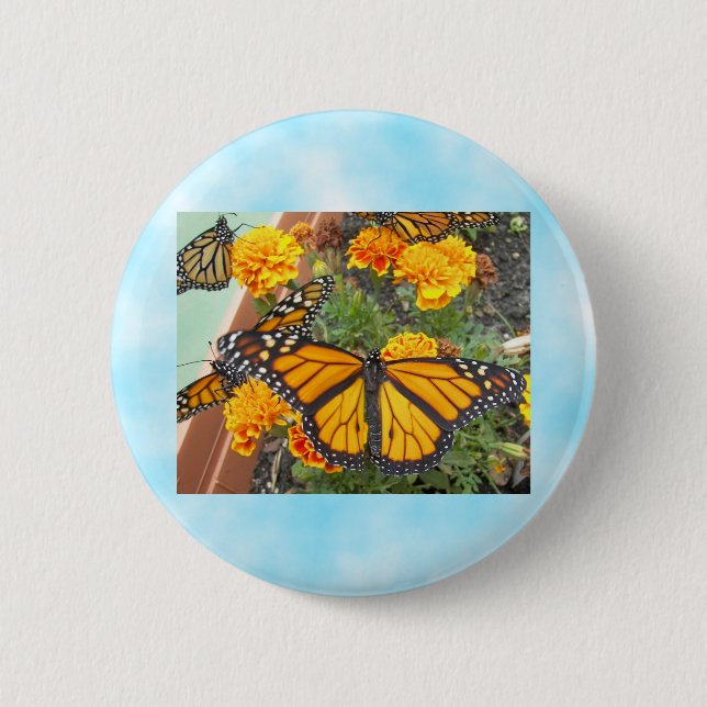 My Monarch Butterflies-button Button (Front)