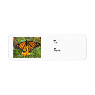 My Monarch Butterfly-christmas label
