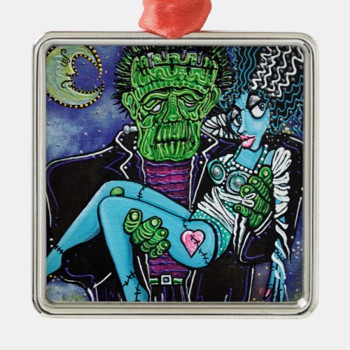 My Monster My Bride Metal Ornament