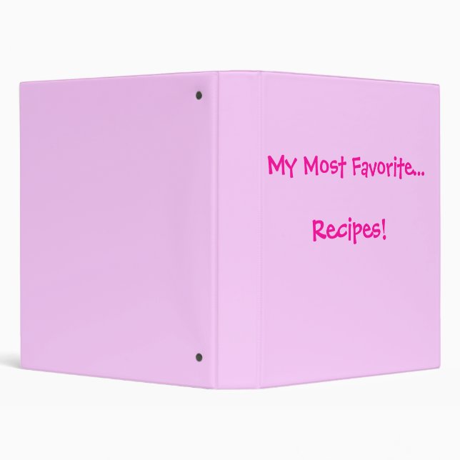 My Most Favorite..., Recipes! 3 Ring Binder (Background)