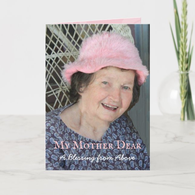 My Mother Dear Mother's Day Photo Card (Front)