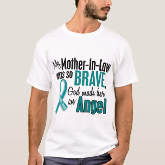 My Mother-In-Law Is An Angel 1 Ovarian Cancer T-Shirt