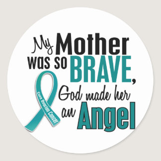 My Mother Is An Angel 1 Ovarian Cancer Classic Round Sticker