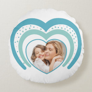 My mother is the sweet flower of love. round pillow