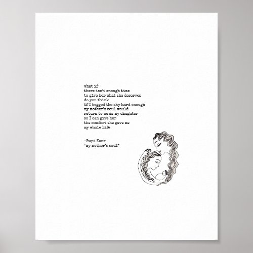 My Mothers Soul by Rupi Kaur Poster