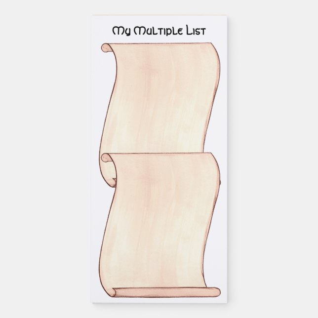 My Multiple List, Double Scroll Notepads (Front)