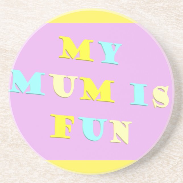 My Mum Design with poem colors pale mixed     Coaster (Front)