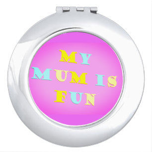 My Mum Design with poem colors pale mixed Compact Mirror
