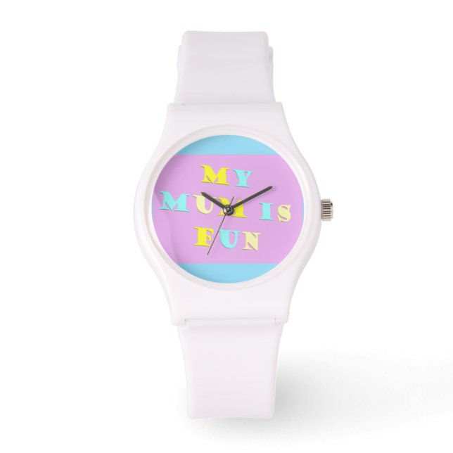 My Mum Design with poem colors pale mixed          Watch (Front)
