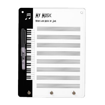 My Music - Musicians Impromptu Music Board (keyv) by DigitalDreambuilder at Zazzle