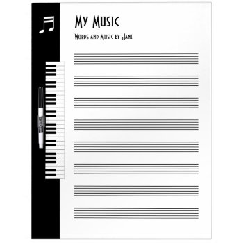 My Music - Musicians Impromptu Music Board (large) by DigitalDreambuilder at Zazzle