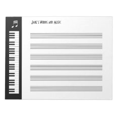 My Music - Musicians Impromptu Notepad at Zazzle