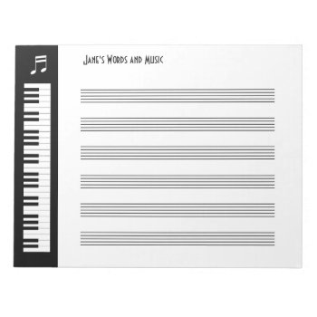 My Music - Musicians Impromptu Notepad by DigitalDreambuilder at Zazzle