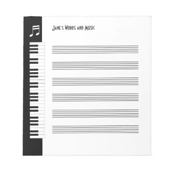 My Music - Musicians Impromptu Notepad (s) by DigitalDreambuilder at Zazzle