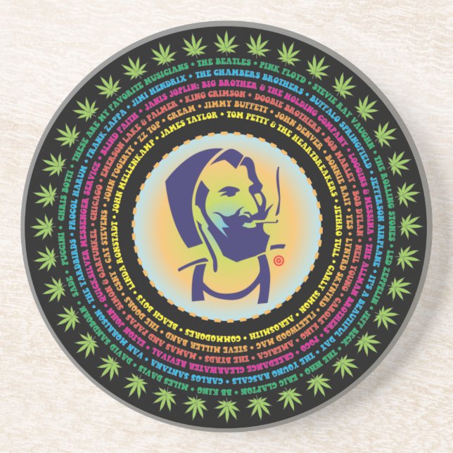 My Music Sandstone Coaster (Front)