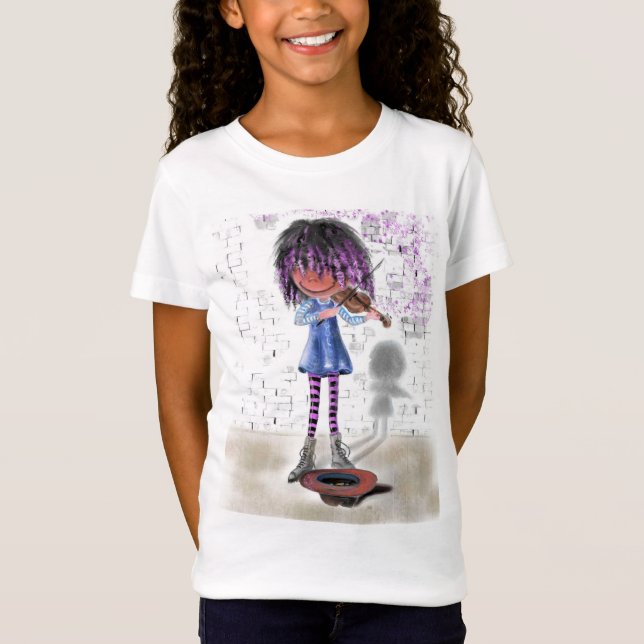 My Music - The Little Violinist - Cute T-Shirt (Front)