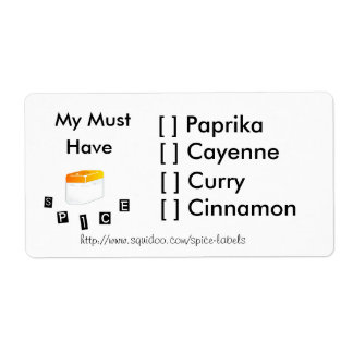 My must have spice jar sticker