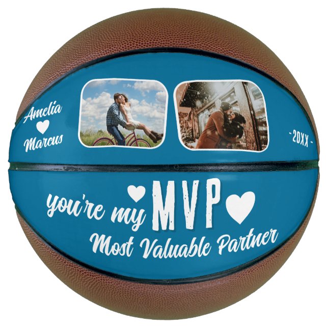 My MVP Most Valuable Partner Funny 2 Photos  Basketball (Front)