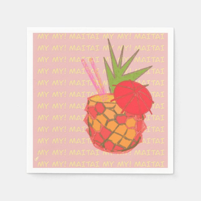 My My Mai Tai Napkins (Front)
