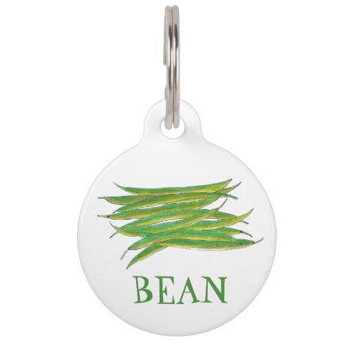 My Name is Bean French Green Beans Vegetable Food Pet ID Tag