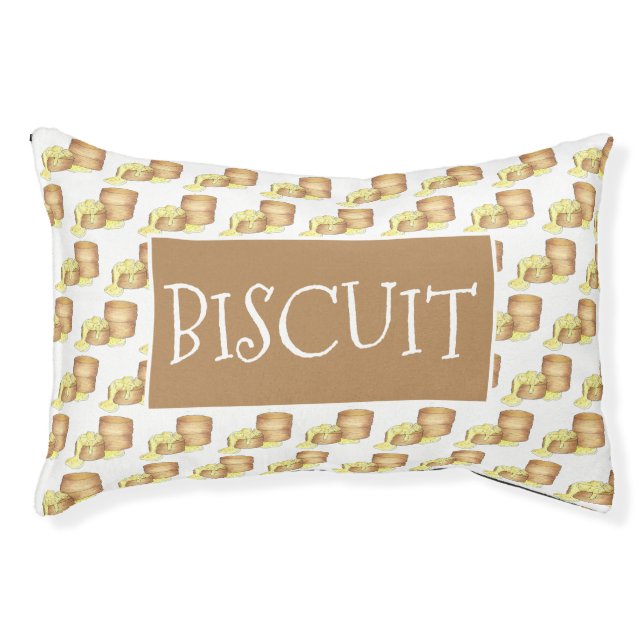 My Name is BISCUIT Southern Biscuits and Gravy Pet Bed (Front)