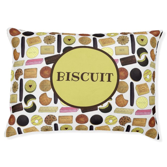 My Name is BISCUIT UK British Biscuits Digestives Pet Bed (Front)